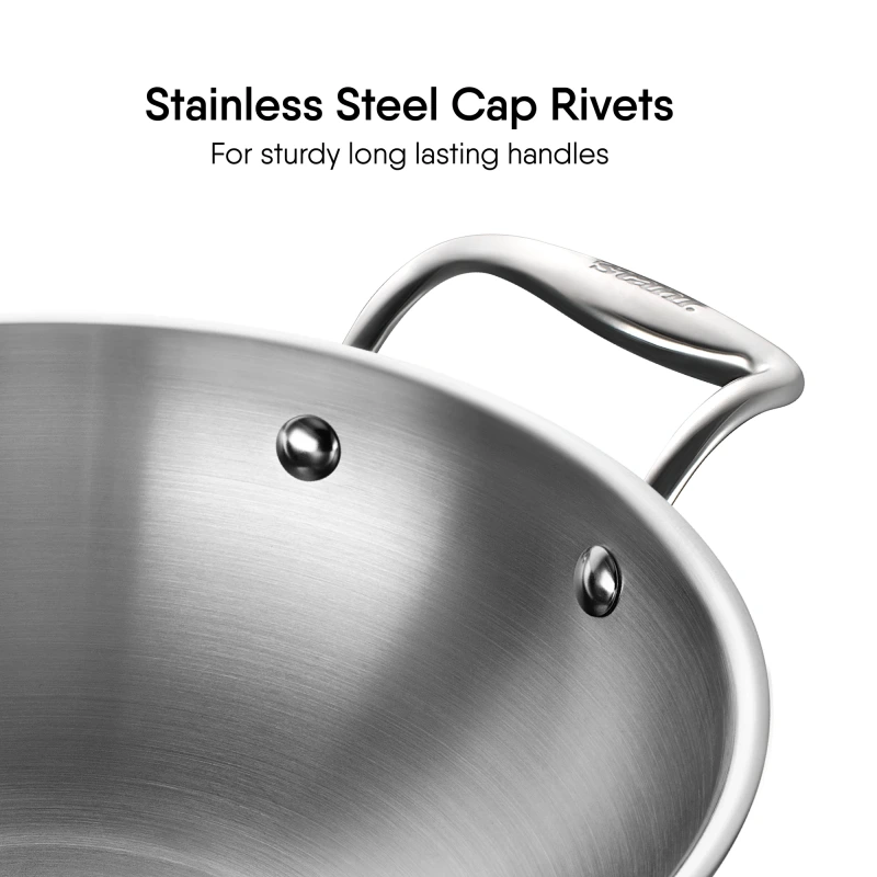 Stahl Artisan Triply Kadhai With Lid