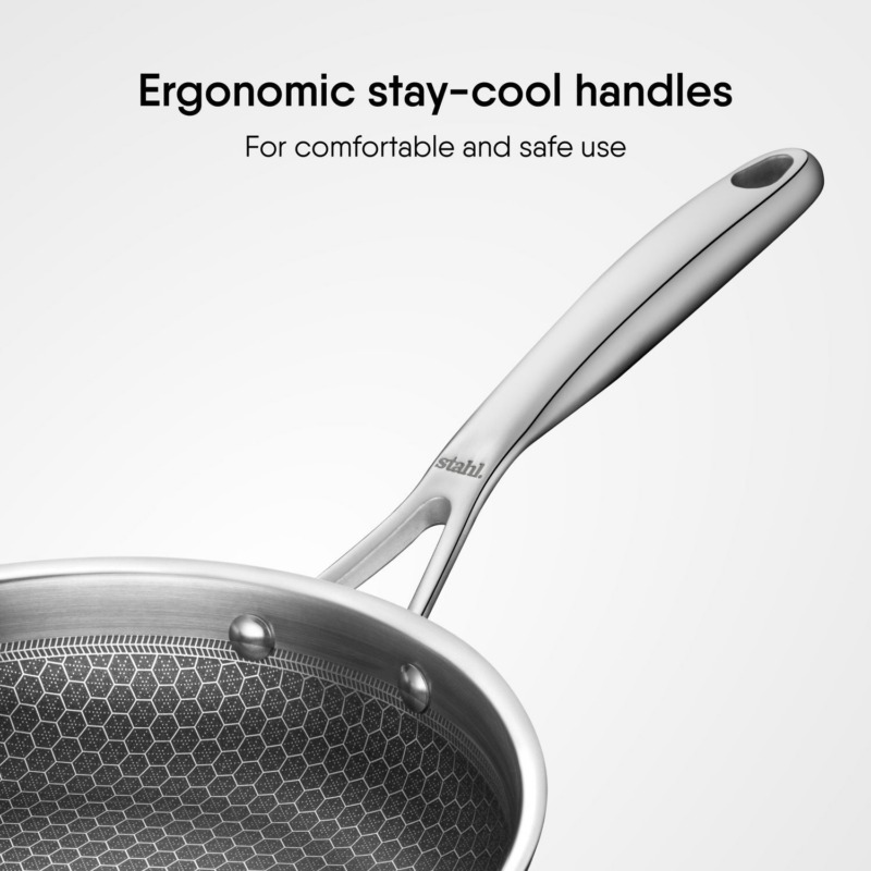 Stahl Artisan Triply Hybrid Frypan With Lid