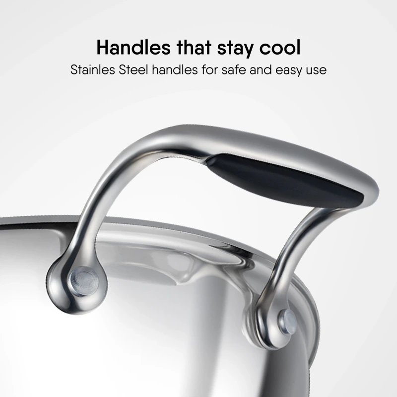 Stahl Artisan Triply Kadhai With Lid