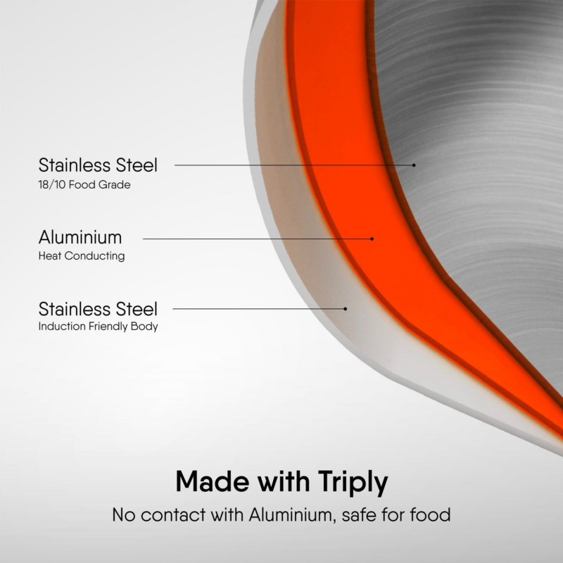 Stahl Artisan Triply Tadka Pan (Wagaria)