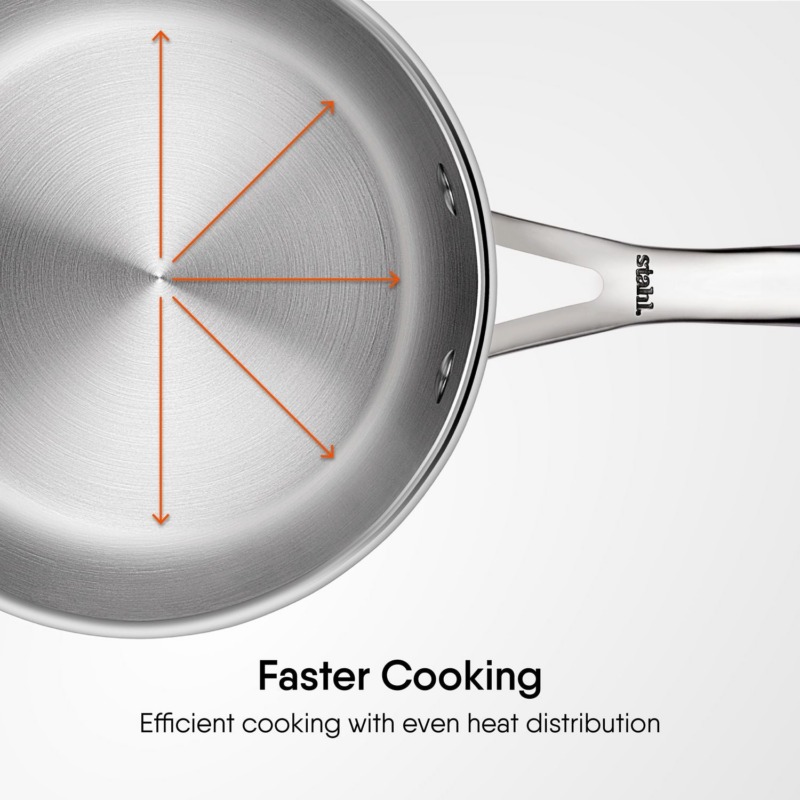 Stahl Artisan Triply Sauce Pan With Lid