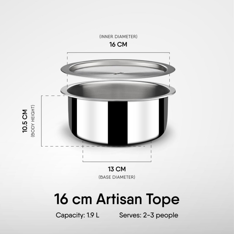 Stahl Artisan Triply Tope With Lid