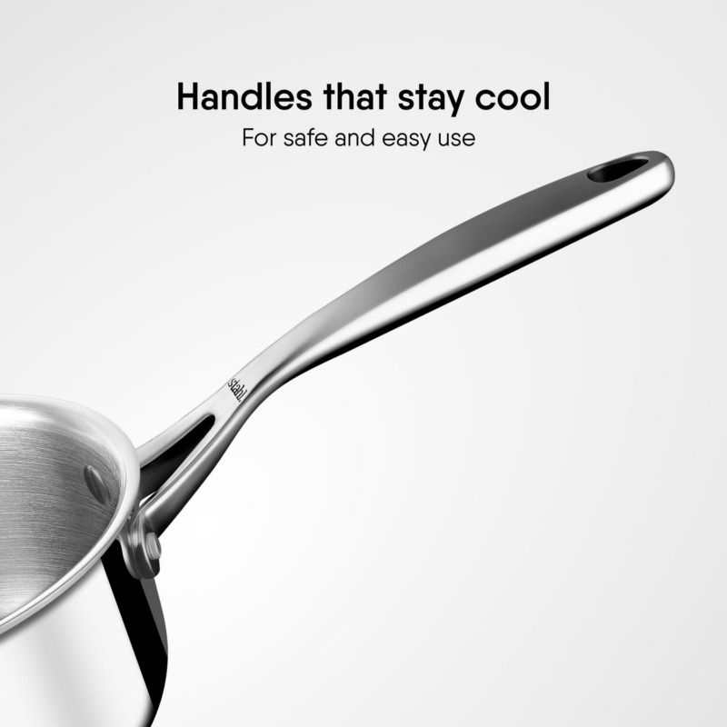 Stahl Artisan Triply Sauce Pan With Lid