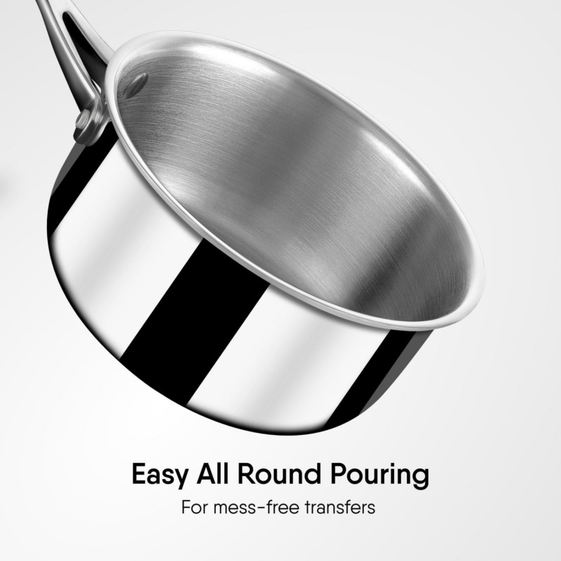 Stahl Artisan Triply Sauce Pan With Lid