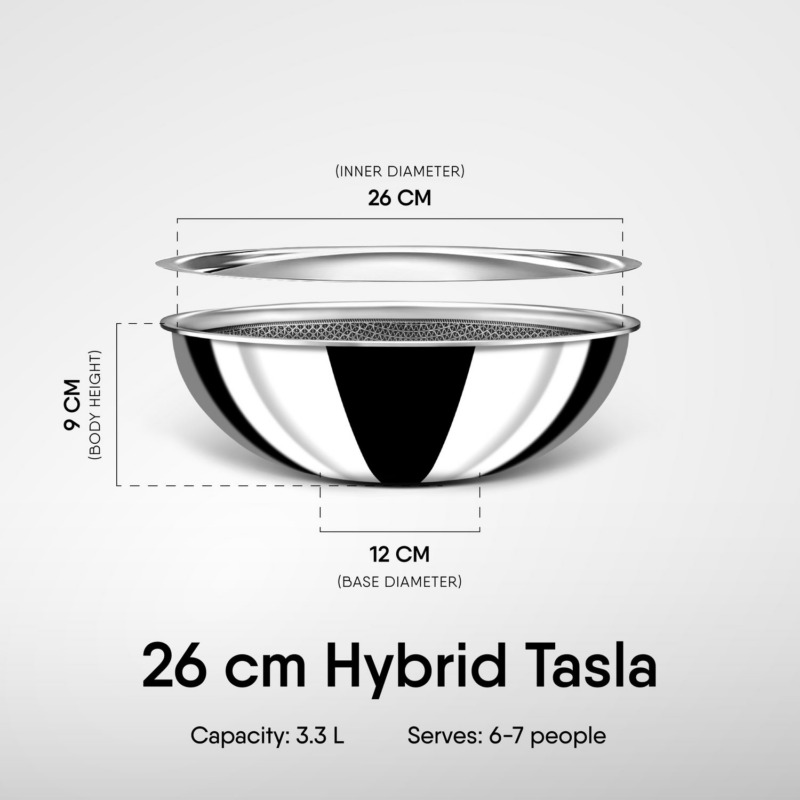 Stahl Artisan Triply Hybrid Tasla With Lid