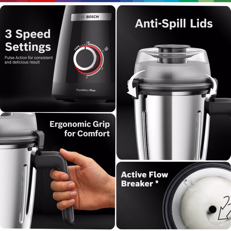 Bosch Puremixx Plus Food Processor + Mixer Grinder 800W