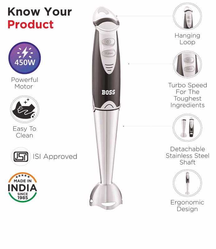 Boss B117 Quickmix Portable Hand Blender