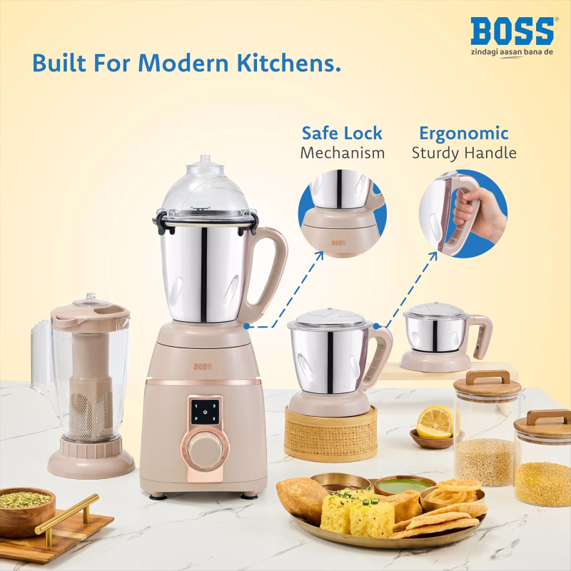 Boss Endura Mixer Grinder 4 Jar 1200W