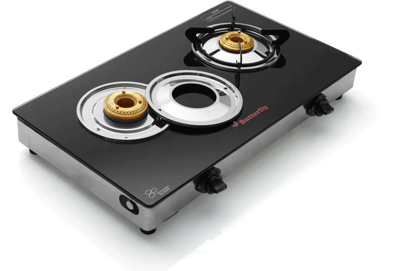Butterfly Reflection 2 Burner Glass Top Gas Stove
