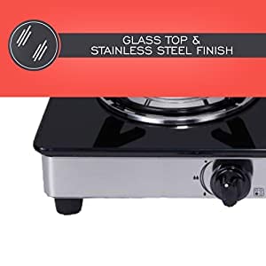 Elica Sapphire 694 CT DT Vetro 4 Burner Glass Top Gas Stove