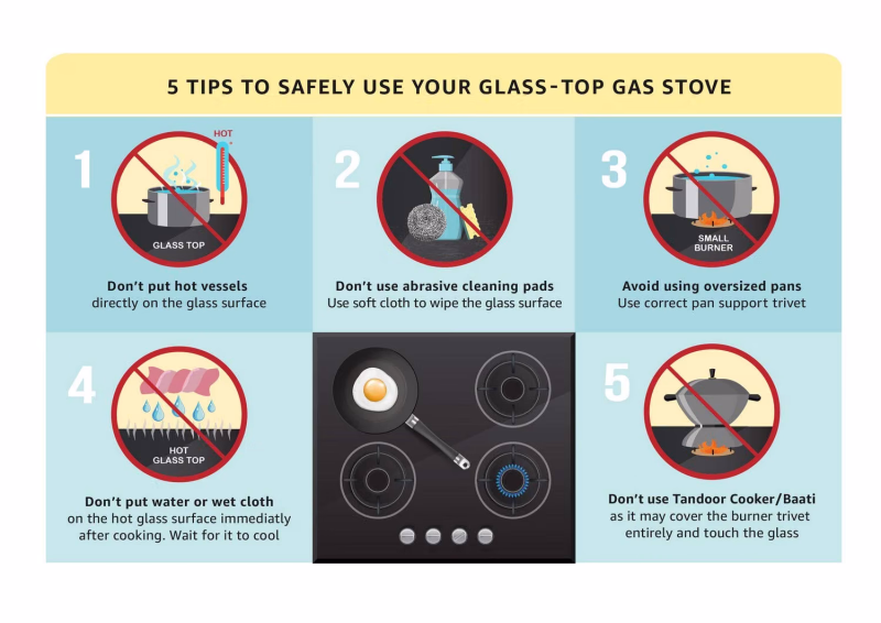 Faber Jumbo 4BB 4 Burner Glass Top Gas Stove
