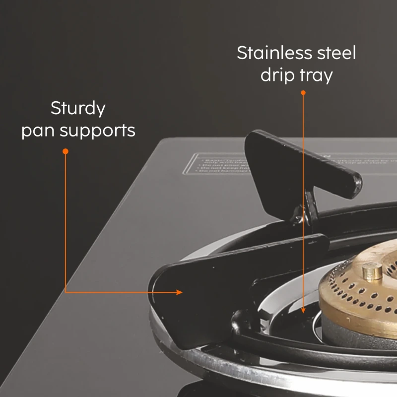 Glen 1030 3 Burner Glass Top Gas Stove