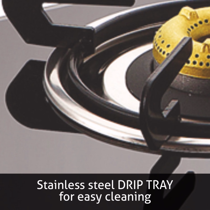 Glen 1042 4 Burner Forged Brass Glass Top Gas Stove