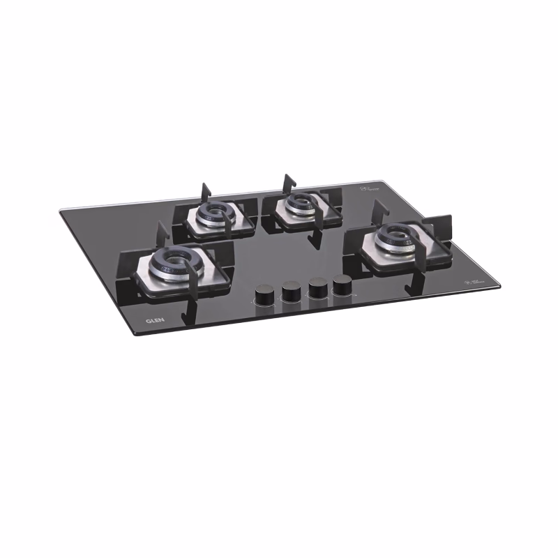 Glen 1074 SQF 4 Burner Built-in Glass Hob (Italian Double-Ring)