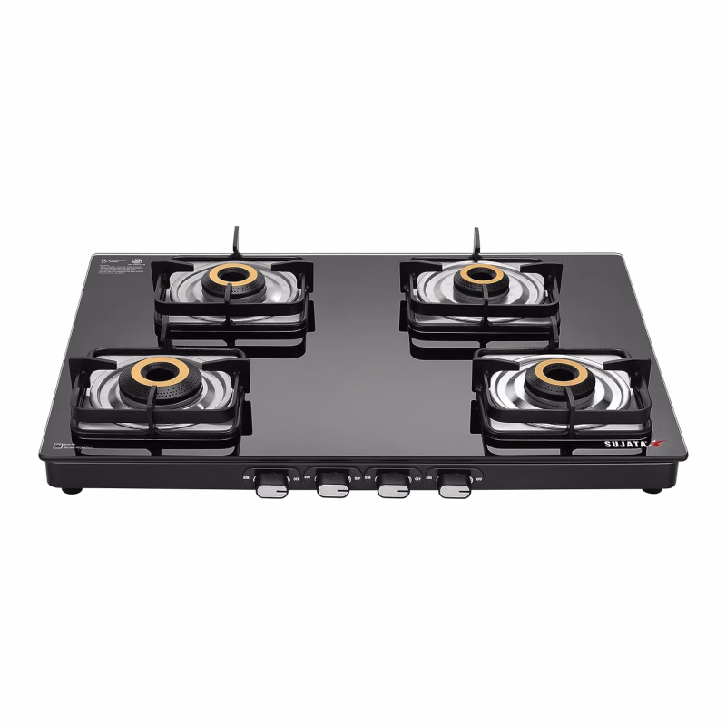 Sujata Classic 4 Burner Glass Top Gas Stove