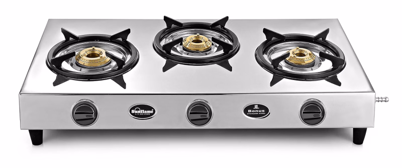 Sunflame Bonus DX 3 Burner Stainless Steel Gas Stove