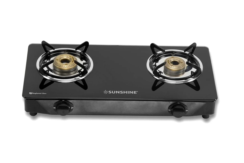 Sunshine Applo 2 Burner Glass Top Gas Stove