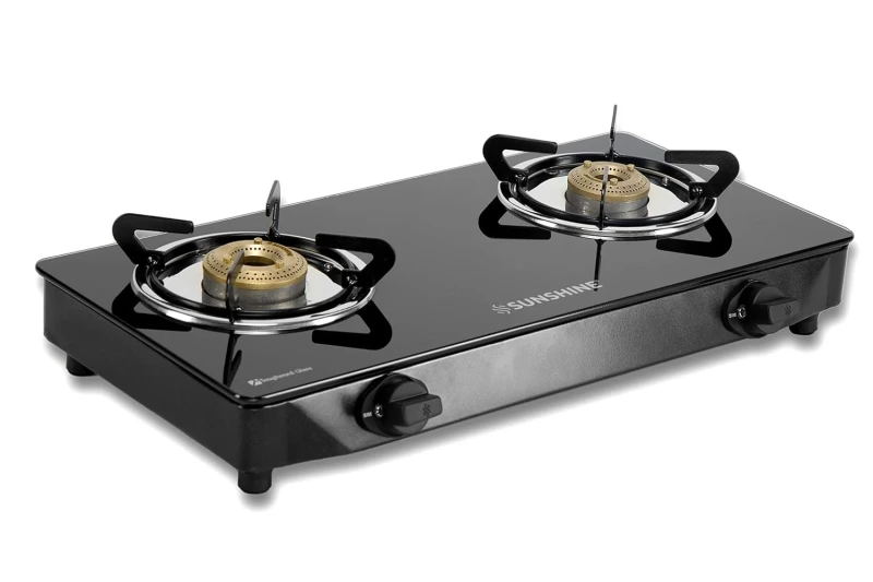 Sunshine Applo 2 Burner Glass Top Gas Stove