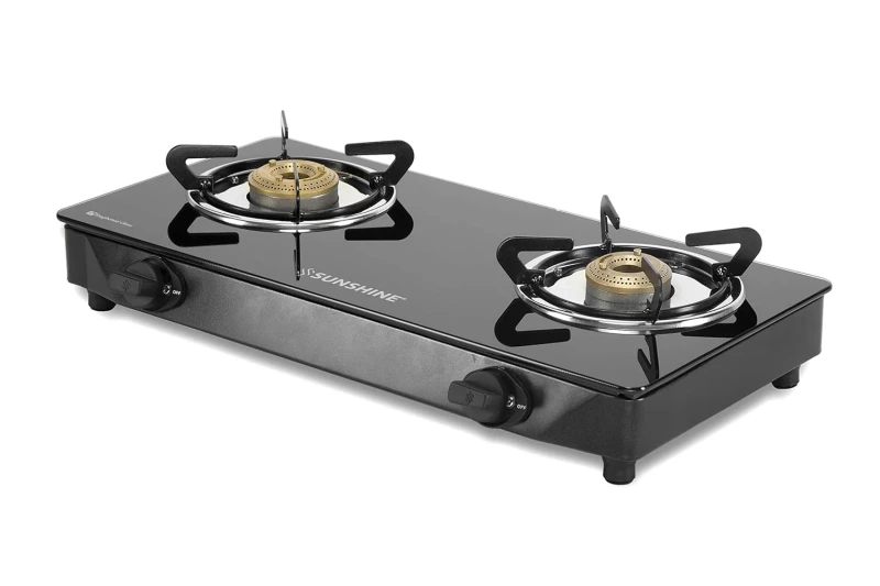 Sunshine Applo 2 Burner Glass Top Gas Stove