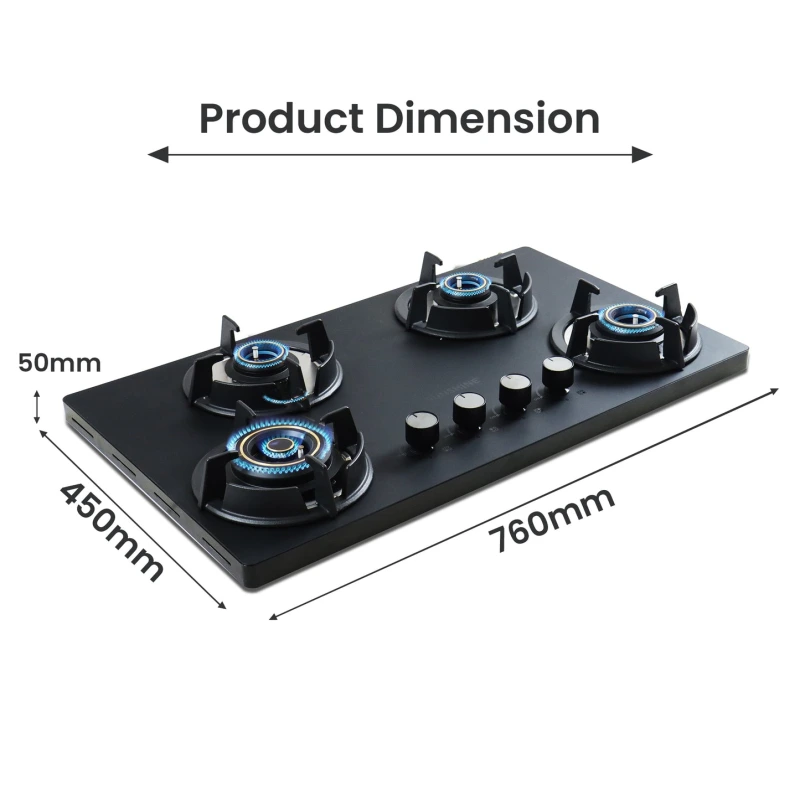 Sunshine Carnival Plus Matte 4 Burner Auto-Ignition Hob
