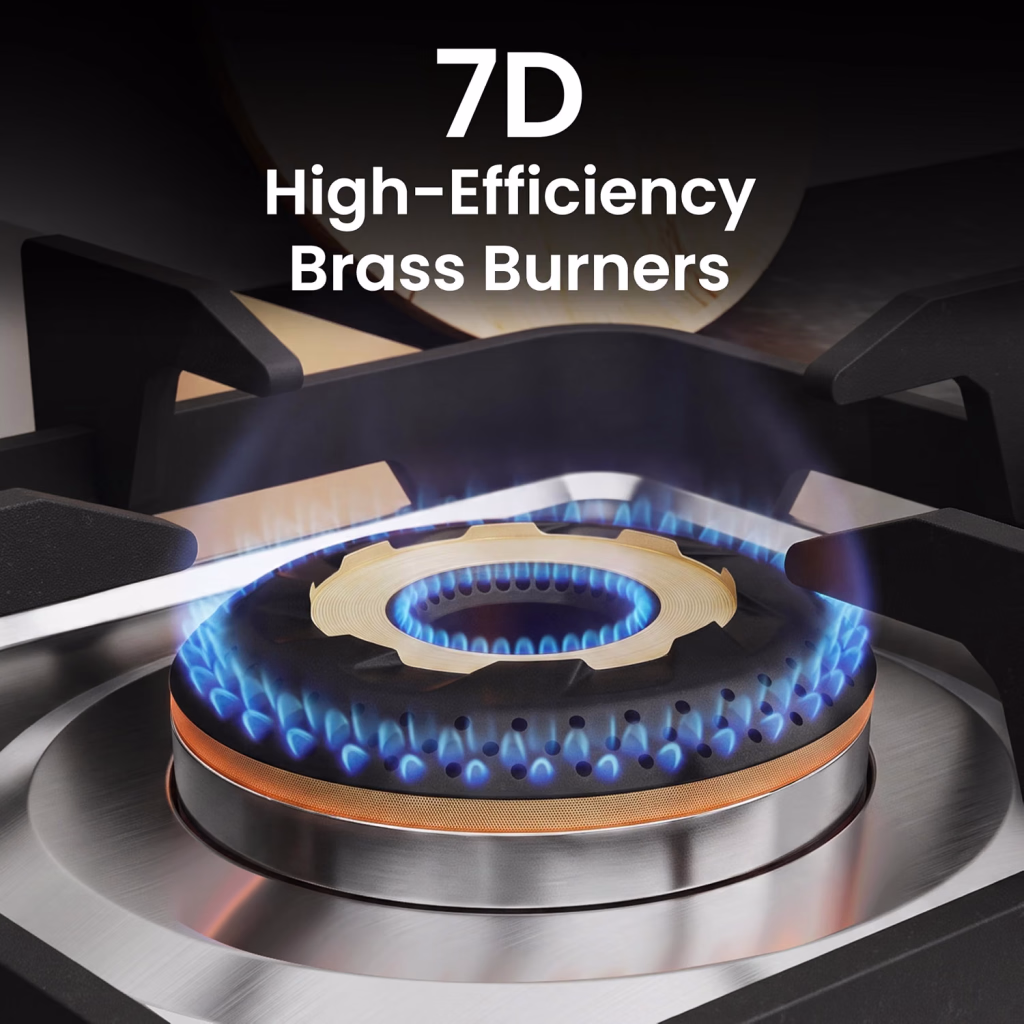 Sunshine Curvv Premium 4 Burner Matte Stainless Steel Gas Stove