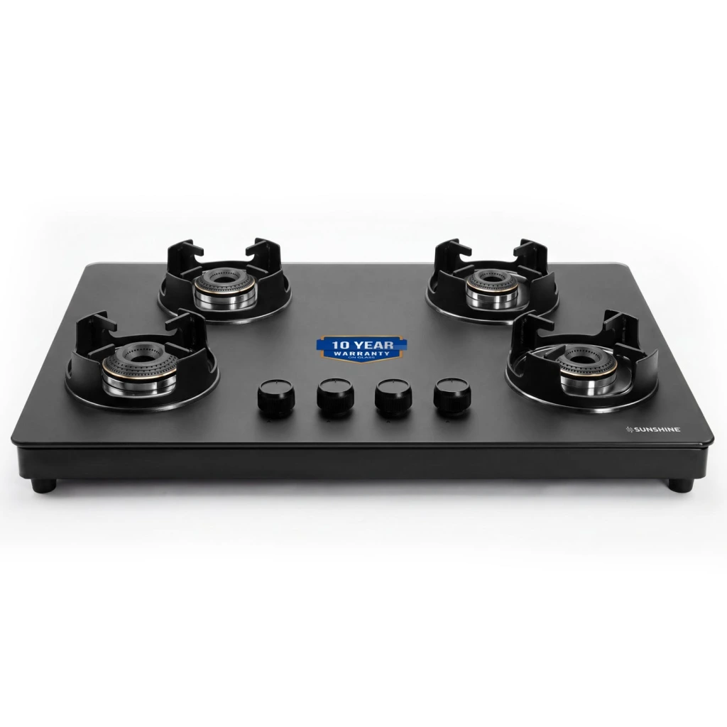 Sunshine Defender 4 Burner Glass Hob-Top Gas Stove