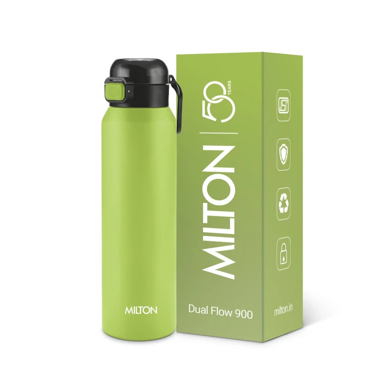 Milton Dual Flow Thermosteel Bottle 900 ml Neo Green